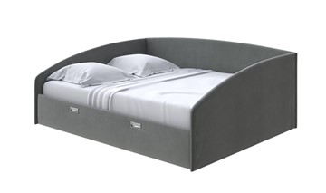 Двуспальная кровать Bono 160х200, Велюр (Forest 520 Темно-серый) в Архангельске