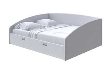 Спальная кровать Bono 160х200, Велюр (Scandi Cotton 7 Серый Камень) в Архангельске