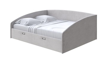 Двуспальная кровать Bono 160х200, Велюр (Ultra Серый камень) в Архангельске
