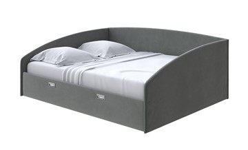 Спальная кровать Bono 180х200, Велюр (Forest 520 Темно-серый) в Архангельске