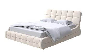 Спальная кровать Corso-6 140x200, Искусственная шерсть (Лама Бежевый) в Архангельске