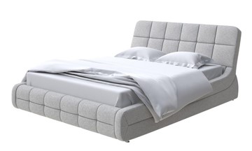 Кровать спальная Corso-6 140x200, Искусственная шерсть (Лама Светло-серый) в Архангельске