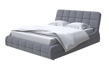 Двуспальная кровать Corso-6 140x200, Искусственная шерсть (Лама Темно-серый) в Архангельске