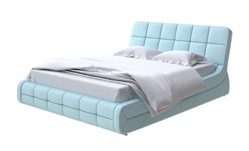 Спальная кровать Corso-6 140x200, Велюр (Scandi Cotton 20 Голубой Лед) в Архангельске