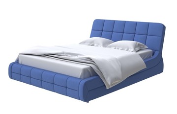 Двуспальная кровать Corso-6 160х200, Велюр (Scandi Cotton 23 Кобальт) в Архангельске