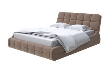 Двуспальная кровать Corso-6 200х200, Велюр (Forest 514 Светло-коричневый) в Архангельске