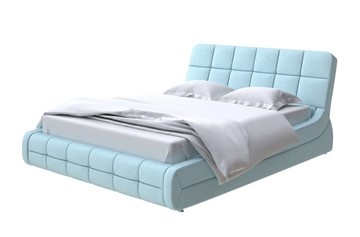 Спальная кровать Corso-6 200х200, Велюр (Scandi Cotton 20 Голубой Лед) в Архангельске