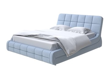 Двуспальная кровать Corso-6 200х200, Велюр (Scandi Cotton 21 Китайский Голубой) в Архангельске