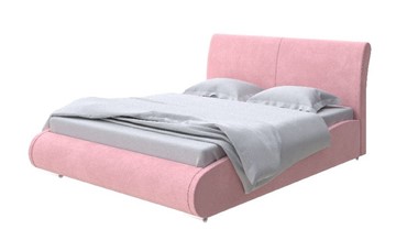 Двуспальная кровать Corso-8 Lite 200x200, Велюр (Casa Жемчужно-розовый) в Архангельске