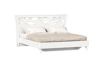 Кровать спальная Джулия 1800 с кроватным основанием, Белый в Архангельске