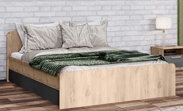 Кровать спальная Эконика 1600х2000 с низкой ножной спинкой в Архангельске - изображение