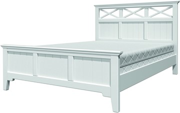 Кровать двуспальная Грация-5 с белым карнизом (Белый Античный) 160х200 в Архангельске
