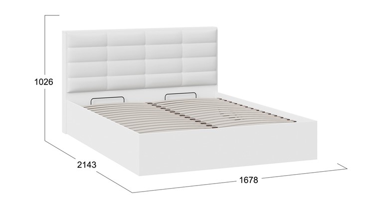 Кровать 2-спальная Агата тип 1 (Белый) в Архангельске - изображение 3