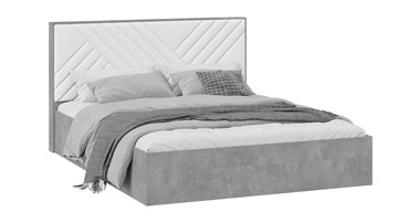 Спальная кровать с подъемным механизмом Хилтон Тип 1 без заглушины (Ателье светлый/Белый) в Архангельске
