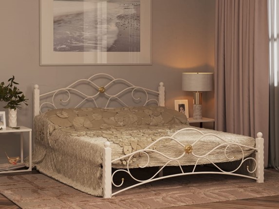Кровать Гарда 3, 160х200, белая в Архангельске - изображение