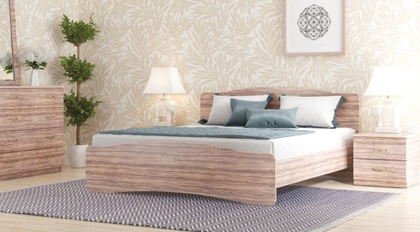 Кровать спальная Лира, 160х200 с основанием, сонома в Архангельске - изображение