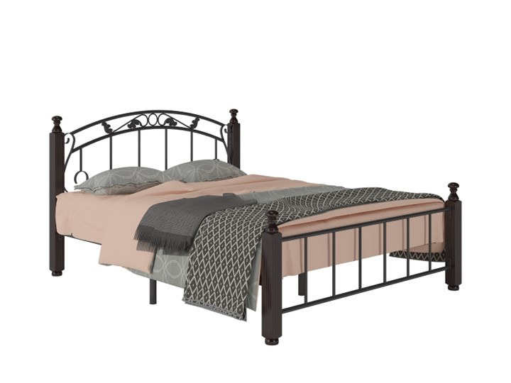 Кровать спальная Гарда 5, 140х200, черная в Архангельске - изображение 1