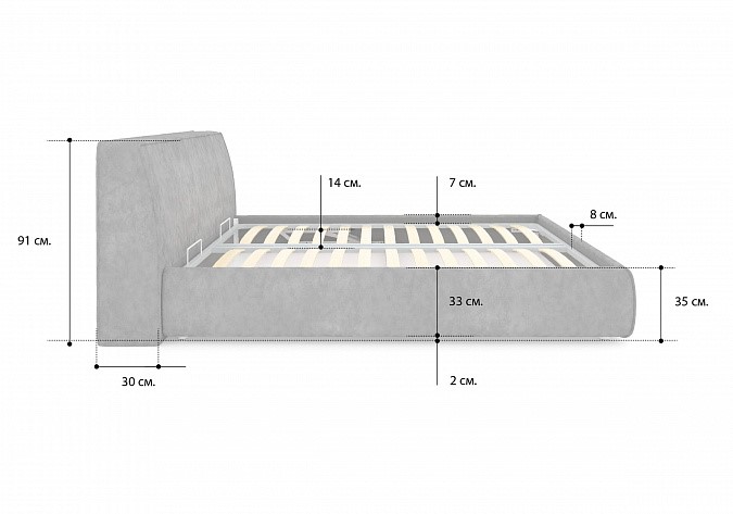 Спальная кровать Altea 200х190 с основанием в Архангельске - изображение 3