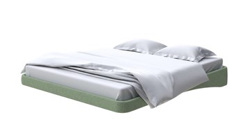 Кровать двуспальная парящая 180х200, Искусственная шерсть (Лама Авокадо) в Архангельске