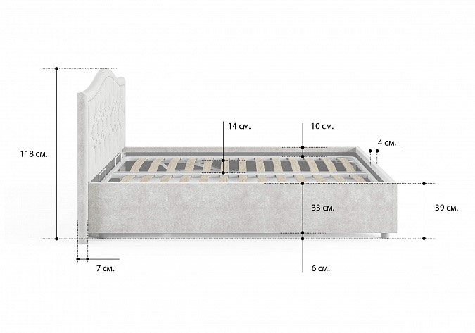 Кровать с подъемным механизмом Ancona 180х200 в Архангельске - изображение 4