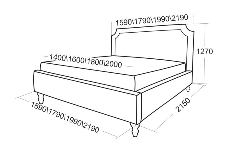 Кровать с механизмом 2-спальная Леонардо 2190 в Архангельске - изображение 5
