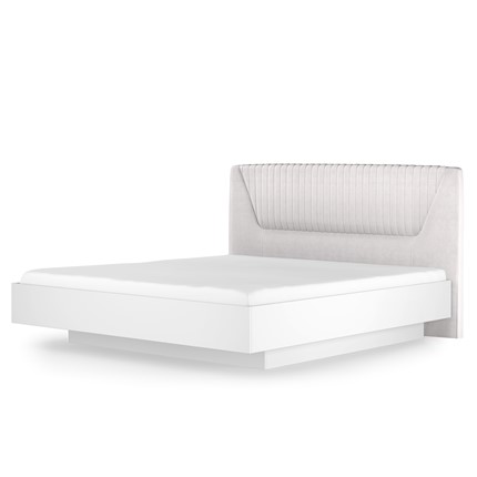 Кровать с механизмом полуторная Марсель-11 (Белый, ткань Catania white) 1400 в Архангельске - изображение