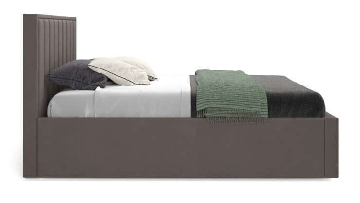Кровать с механизмом двуспальная Вена 1800 с ящиком, Велюр Мора коричневый в Архангельске - изображение 2