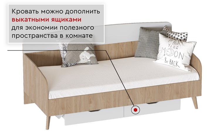 Кровать с основанием Калгари 900 молодежная в Архангельске - изображение 1