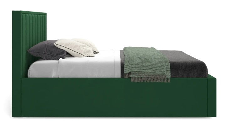 Кровать с основанием Вена 1800, Велюр Мора зеленый в Архангельске - изображение 2