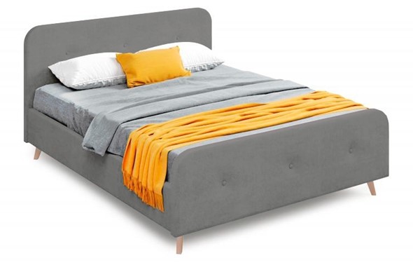 Кровать односпальная Сиерра 1200 (с основанием) Торонто серый в Архангельске - изображение