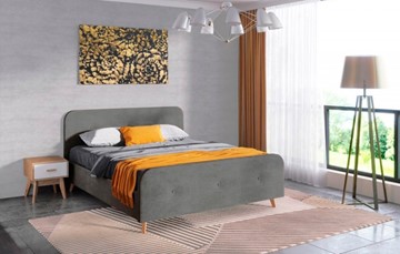 Кровать Сиерра 900 (с основанием) Торонто серый в Архангельске - предосмотр 1