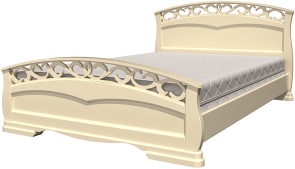 Кровать полутороспальная Грация-1 (слоновая кость) 140х200 в Архангельске - изображение