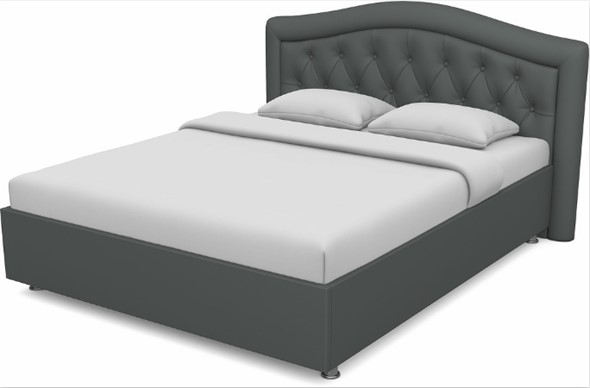 Кровать полутороспальная Луиза 1400 с основанием (Nitro Grey) в Архангельске - изображение
