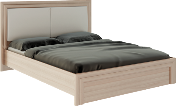 Кровать в спальню Глэдис М31 (Шимо светлый/Белый текстурный) в Архангельске - изображение