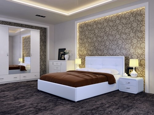 Кровать полутороспальная Adele размер 140*200 с основанием в Архангельске - изображение