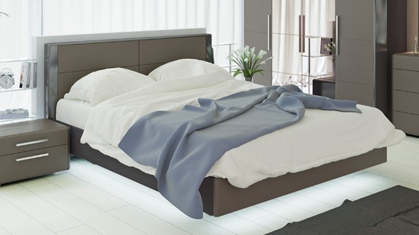 Кровать 2-х спальная Наоми 1600, цвет Фон серый, Джут СМ-208.01.01 в Архангельске - изображение
