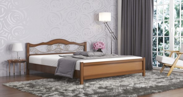 Спальная кровать Ковка 140*200 с основанием в Архангельске - изображение