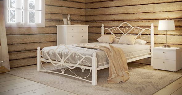 Кровать 2-х спальная Венера 1, 1600, белый/белый в Архангельске - изображение