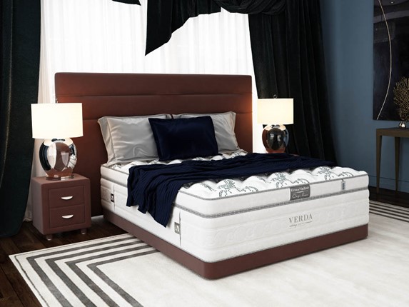 Кровать спальная Modern/Basement 180х200, Флок (Велсофт Спелая слива) в Архангельске - изображение