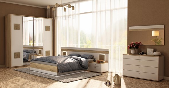Модульная спальня Фиджи 3, белый в Архангельске - изображение