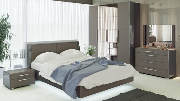 Модульная спальня Наоми №3, цвет Фон серый, Джут в Архангельске - изображение