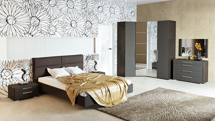 Модульная спальня Наоми №3, цвет Фон серый, Джут в Архангельске - изображение 4