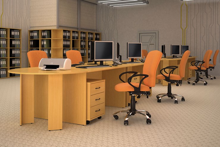 Набор мебели в офис Классик рабочее место для опенспэйса (фрифло) в Архангельске - изображение