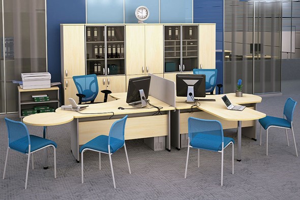 Офисный набор мебели Boston для 2 сотрудников по работе с клиентами в Архангельске - изображение