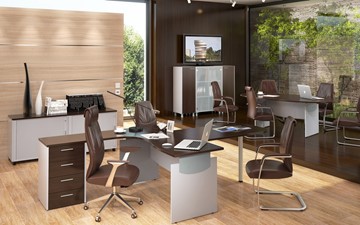 Набор мебели в офис OFFIX-NEW для двух сотрудников и руководителя в Архангельске