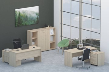 Мебель для персонала Twin для 2 сотрудников со шкафом для документов в Архангельске - предосмотр