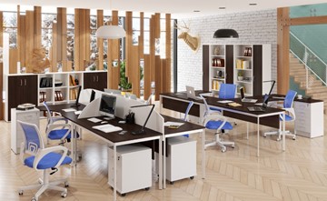 Офисный набор мебели Imago S - два стола, две тумбы в Архангельске