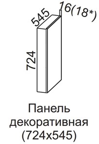 Панель декоративная Вельвет для верхних модулей 724х545 в Архангельске