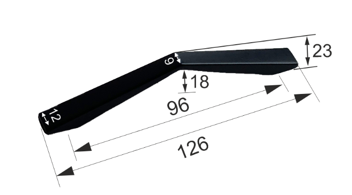 Ручка 0002 (96) Черный матовый в Архангельске - изображение 1