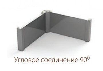 Соединение 90 гр. для цоколя H=150, цвет белый в Архангельске